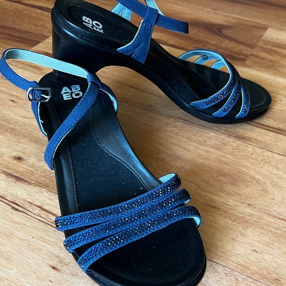 Abeo Women's Grace Heeled Sandals Blue Stone Size 10N in new condition beautiful